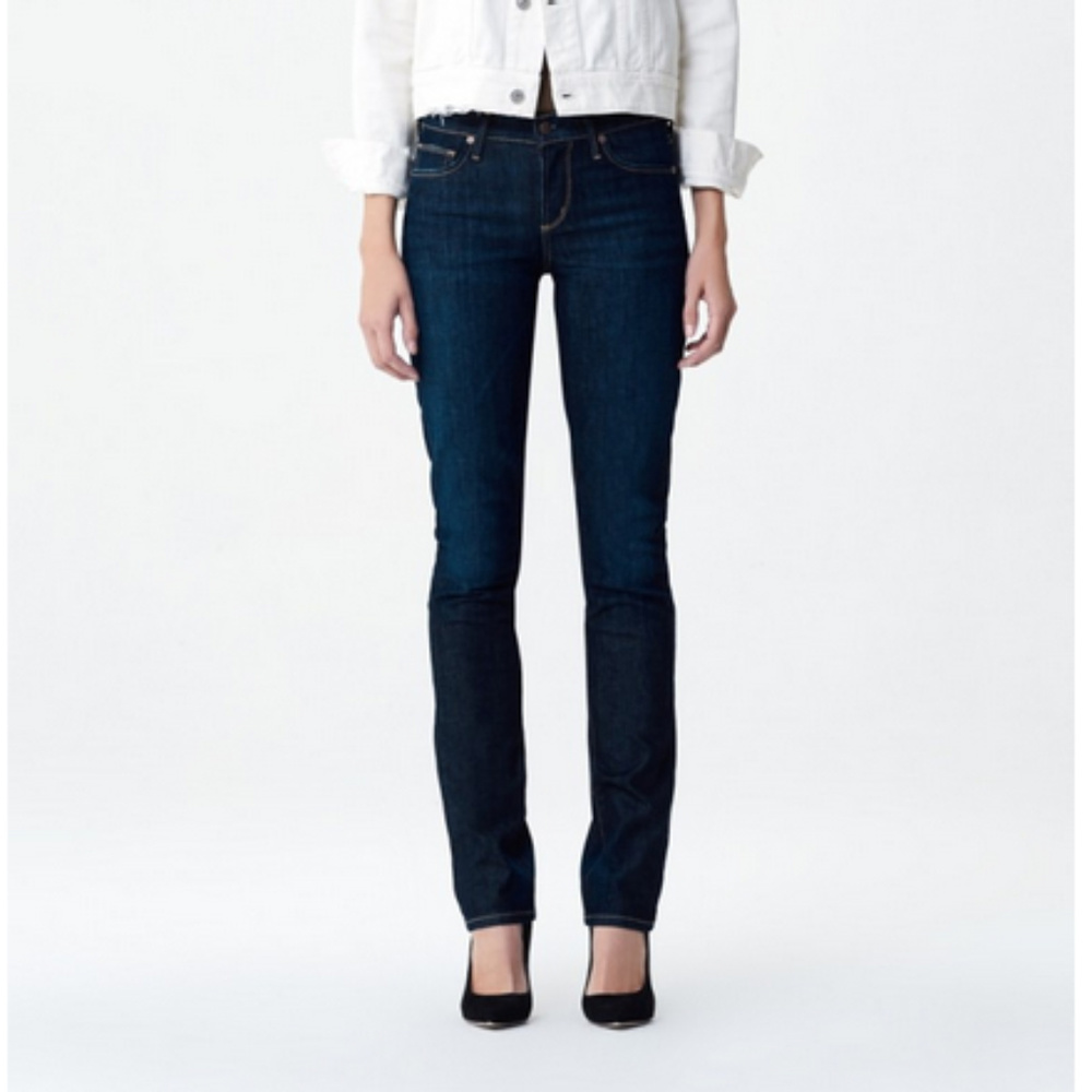 Elson Mid Rise Straight in Pacific Ocean Size 26